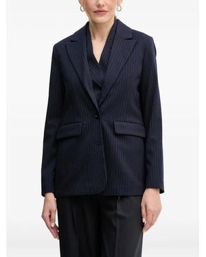 Benetton Pinstripe Pocket Blazer - Blue