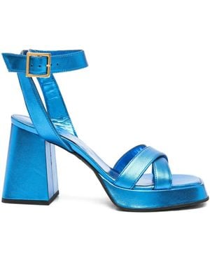 Giampaolo Viozzi Sandalen Mit Knöchelriemen 95Mm - Blau