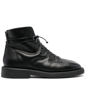 Marsèll Lace-Up Leather Boots - Black