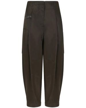 Hui Milano Cargohose Mit Falten - Grün
