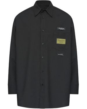 MM6 by Maison Margiela Langärmeliges Hemd - Schwarz