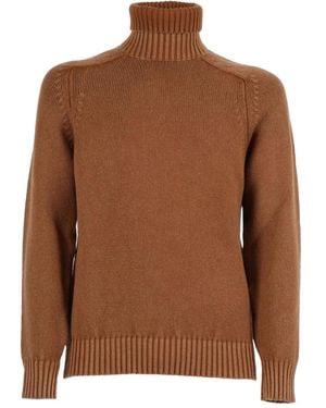 Circolo 1901 Pull En Laine À Col Montant - Marron