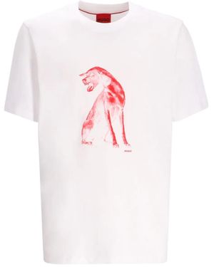 HUGO Graphic-print T-shirt - Pink
