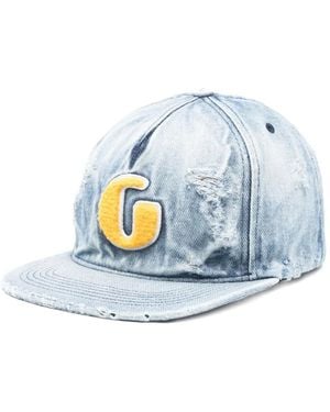 GALLERY DEPT. Logo-Appliqué Distressed-Effect Cap - Blue