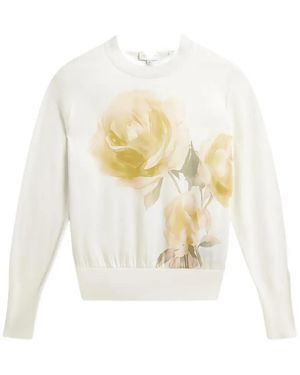 Ted Baker Rosinn Floral-Print Sweater - White