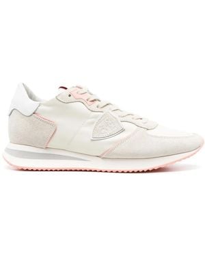 Philippe Model Logo-Patch Trainers - White