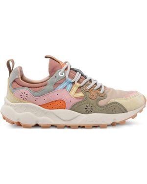 Flower Mountain Perforated Leather Sneakers - Pink