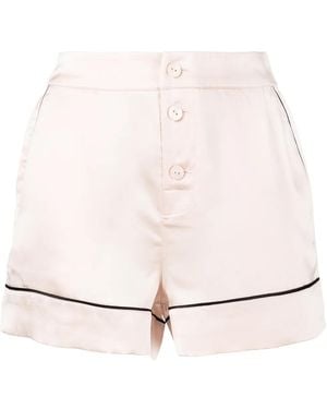Agent Provocateur Contrasting Pipe-Trim Shorts - Natural