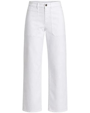 CIGALA'S Crop Fatigue Straight-Leg Jeans - White