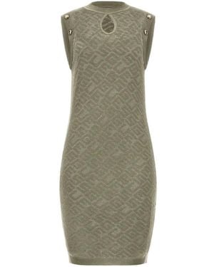 Guess Logo-Jacquard Jumper Mini Dress - Green