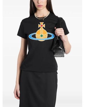 Vivienne Westwood Orb-Print T-Shirt - Black