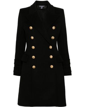 Balmain ミリタリー コート - ブラック