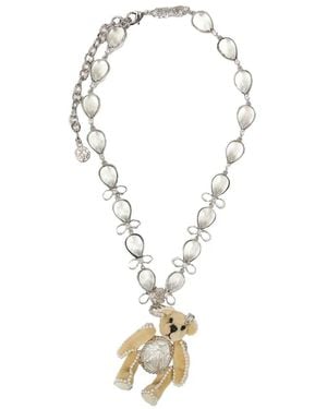 YVMIN Collier Paradise À Pendentif Ourson - White