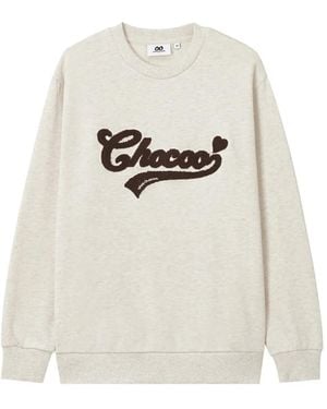 Chocoolate Logo-Appliqué Sweatshirt - White
