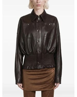 Petar Petrov Soft Tension Leather Jacket - Brown