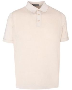 Corneliani Knitted Cotton Polo Shirt - White