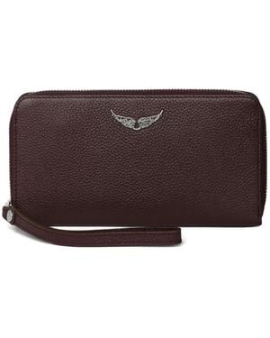 Zadig & Voltaire Grained-Leather Wallet - Brown