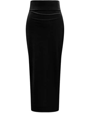 Alberta Ferretti Midirock Aus Samt - Schwarz