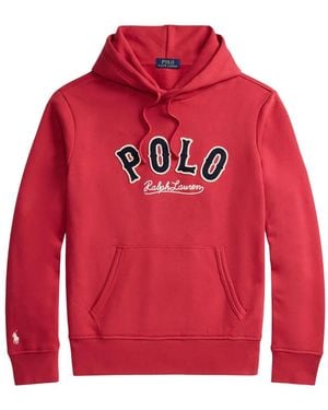 Polo Ralph Lauren Logo-Detail Hoodie - Red