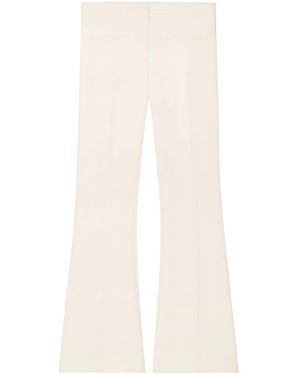 Courreges Low-Rise Flared Crepe Trousers - Natural