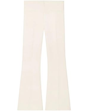 Courreges Low-Rise Flared Crepe Pants - Natural