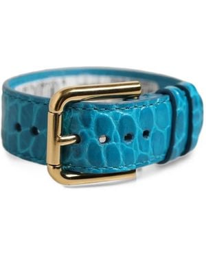 Dolce & Gabbana Pulsera Con Efecto De Piel De Cocodrilo - Azul