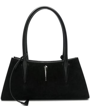 Mugler Bolso de hombro con apliques - Negro