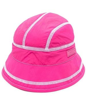 Jacquemus Logo-Patch Bucket Hat - Pink