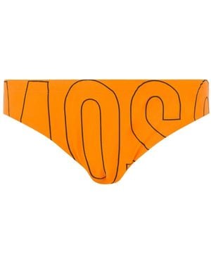 Moschino Badehose Mit Logo-Print - Orange