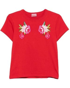 KENZO Floral-Embroidered T-Shirt