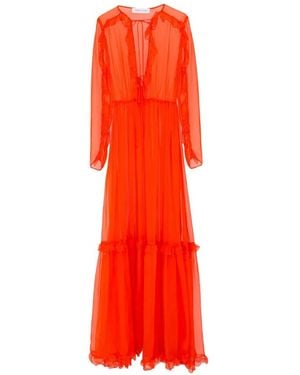Raquel Diniz Cecilia Ruffled Maxi Dress - Red
