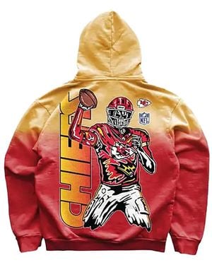 Warren Lotas Chiefs Go Ombre-Effect Graphic-Print Hoodie - Red