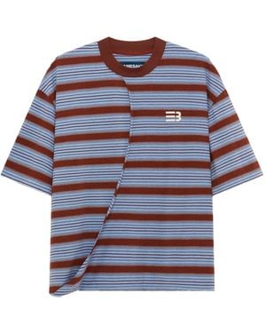 NAMESAKE Striped Short-Sleeve T-Shirt - Blue