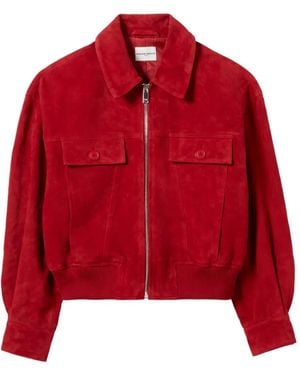 Claudie Pierlot Suede Jacket - Red