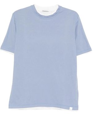Paolo Pecora ダブルレイヤー Tシャツ - ブルー
