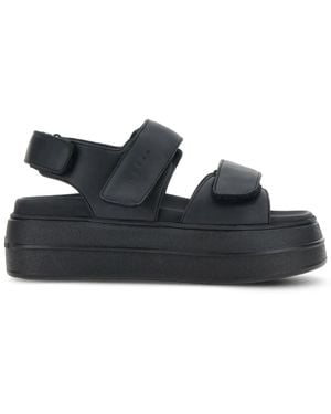 Hogan Leather Sandals - Black