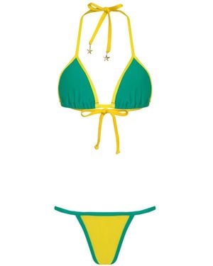 Amir Slama Star-Embellished Bikini - Green