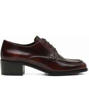Church's Seraphine Polished Fumé Leather Lace-Up Shoes - Brown