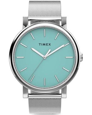 Timex Rond 38 Mm Horloge - Blauw