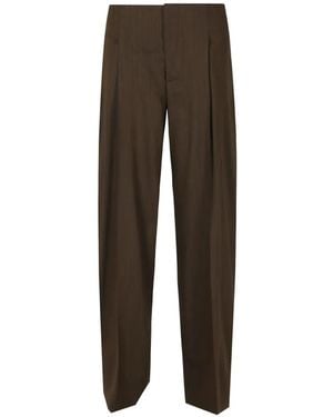 Alberta Ferretti Pantaloni Dritti - Marrone