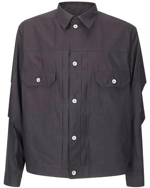 Sacai Surchemise Typewriter - Blue