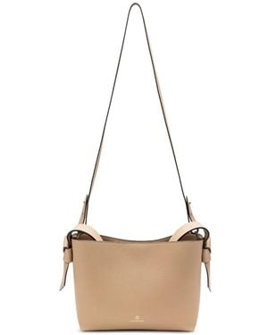 La Portegna Paulita Knotted Leather Tote Bag - White