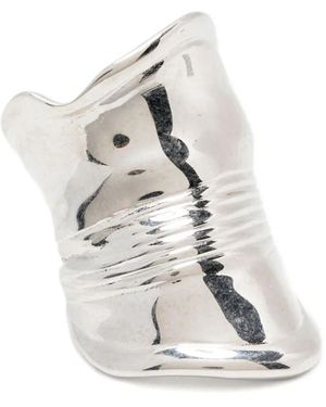 Jean Paul Gaultier The Crushed Can Ring - White
