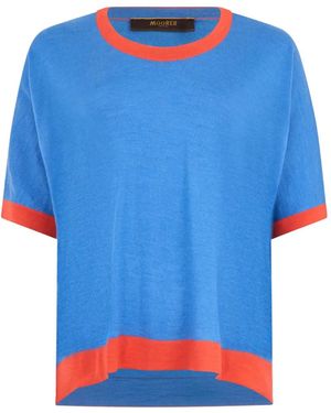 Moorer Crew-Neck T-Shirt - Blue