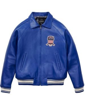 Avirex Chaqueta Con Apliques - Azul