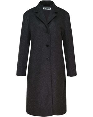 Jil Sander Single-Breasted Coat - Black