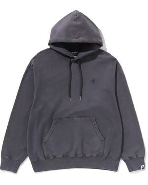 A Bathing Ape Logo-Patch Hoodie - Grey