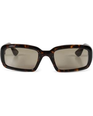 Port Tanger Mektoub Tortoiseshell Rectangle-Frame Sunglasses - Brown