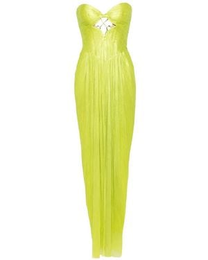 Maria Lucia Hohan Stephanie ストラップレス カットアウト マキシドレス - グリーン