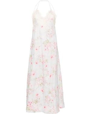 Zimmermann Light Floral Linen Maxi Dress - Women's - Cotton/linen/flax - White